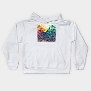 Phantasmal Iridescent circles and dots in exotic colors of Pride ! Kids Hoodie